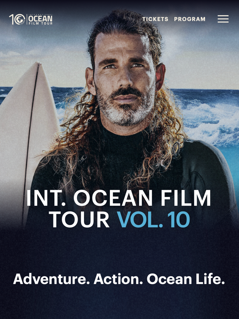 Screenshot of oceanfilmtour.com