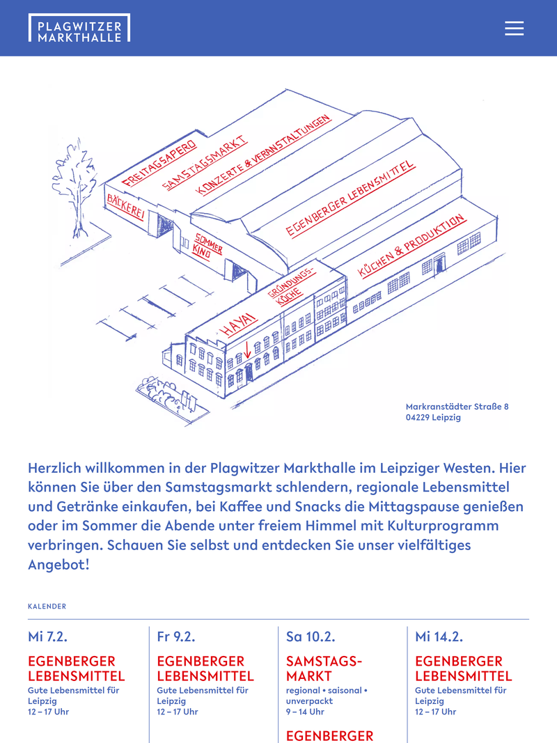 Screenshot of plagwitzer-markthalle.de
