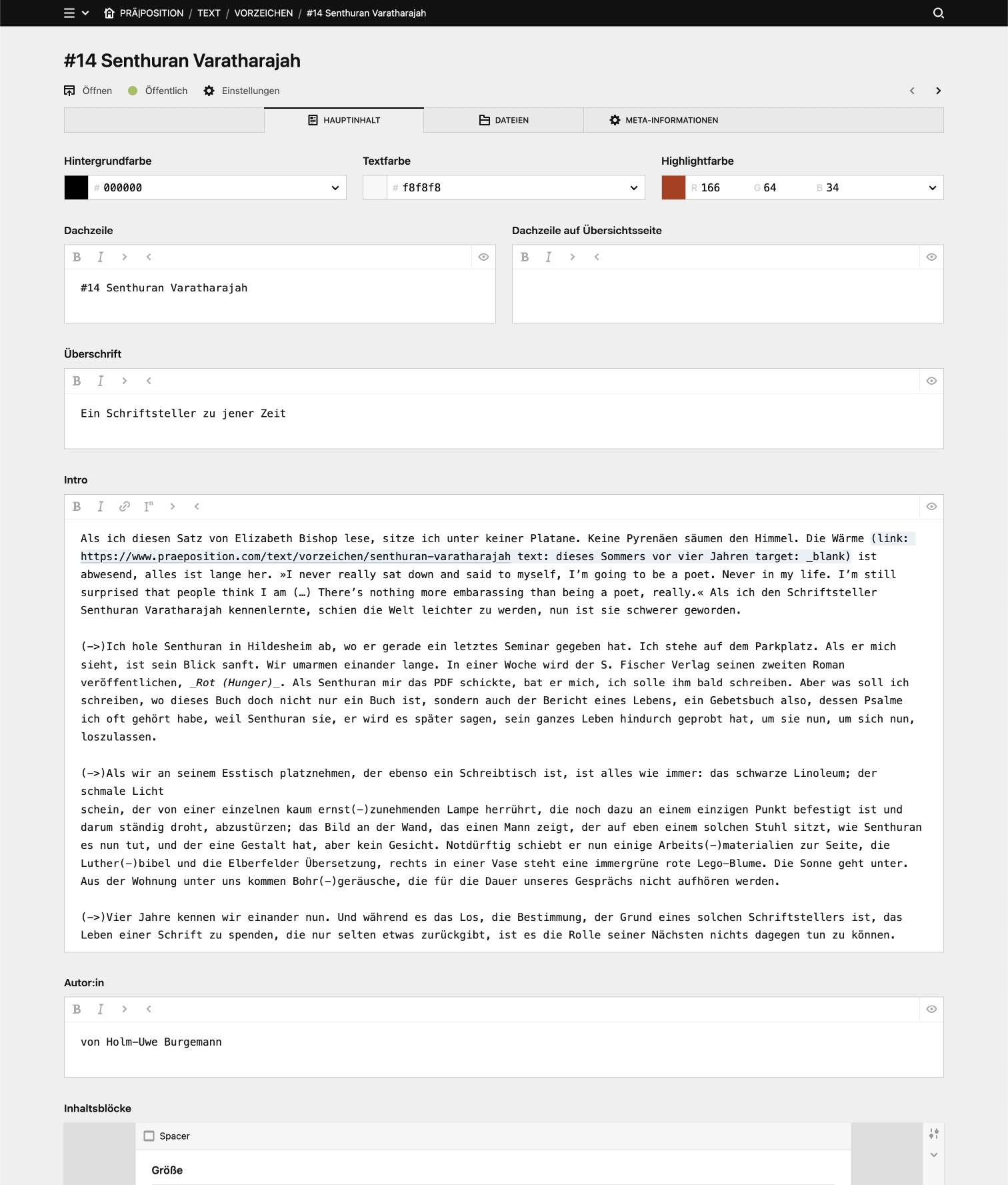 Panel screenshot of praeposition.com