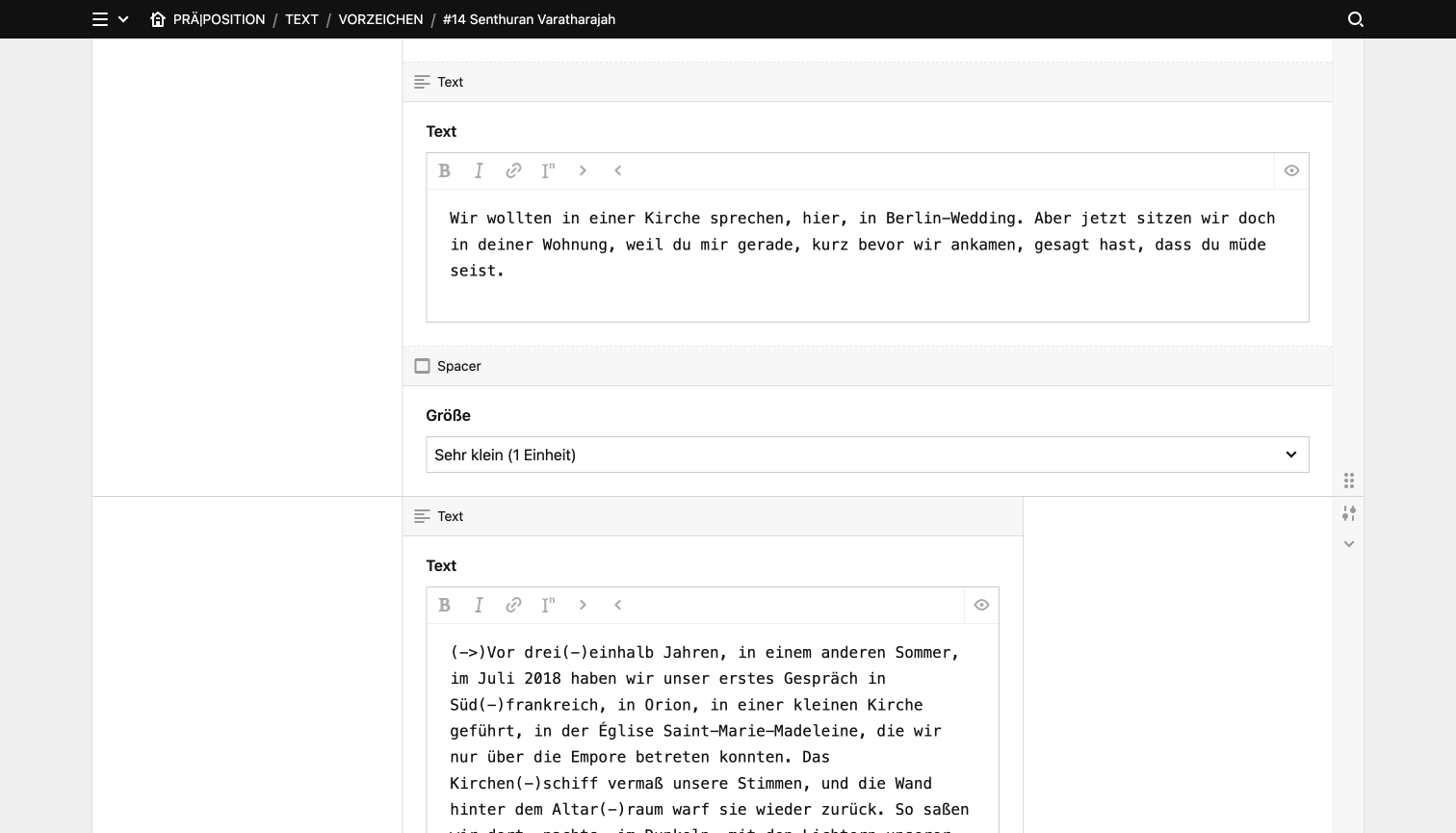 Panel screenshot of praeposition.com