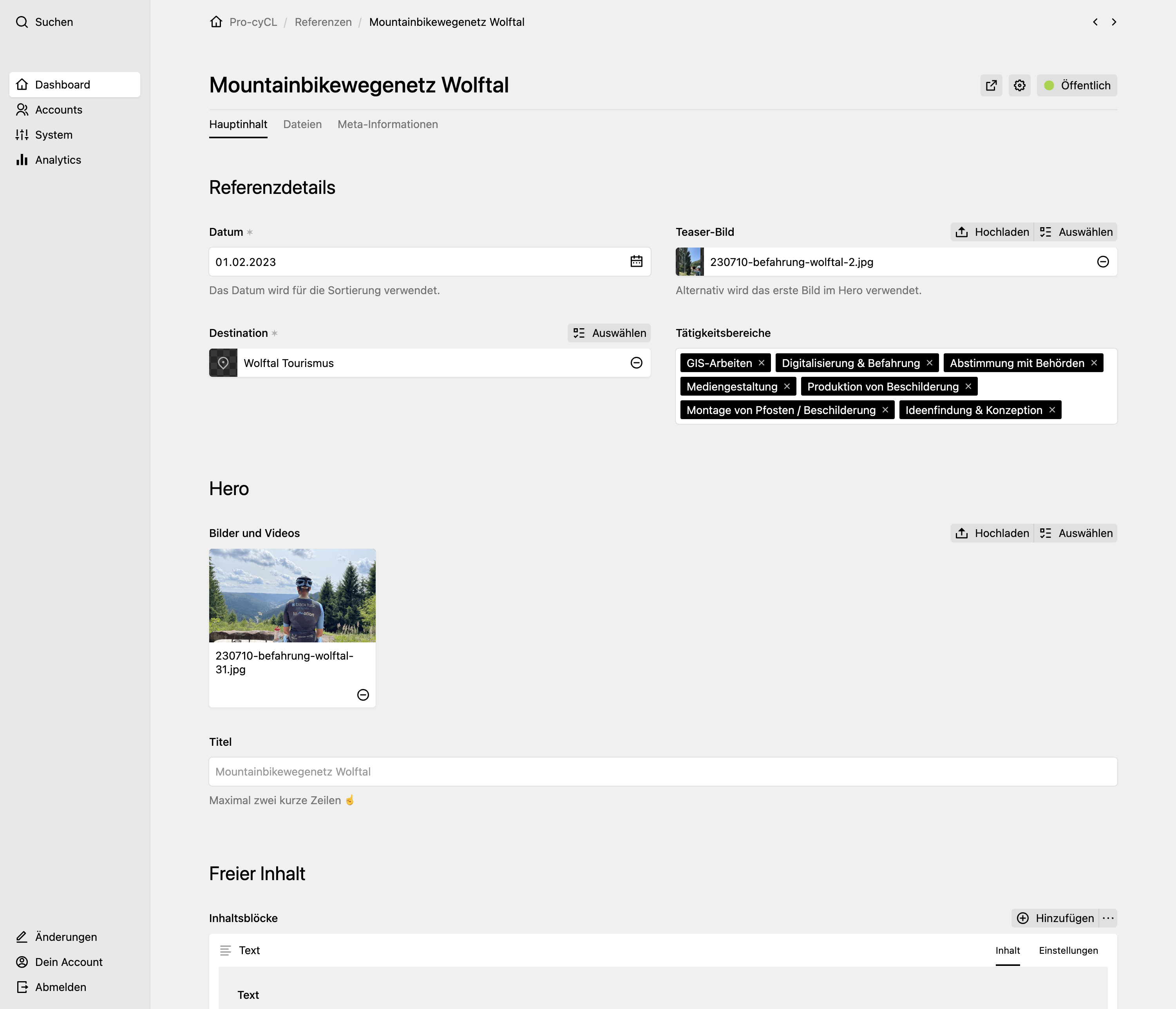 Panel screenshot of pro-cycl.de
