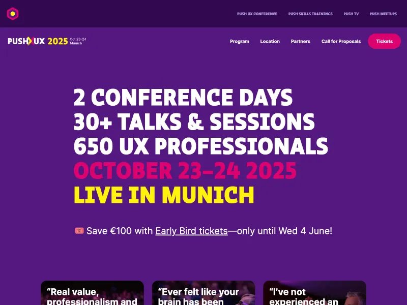 Screenshot of push-conference.com