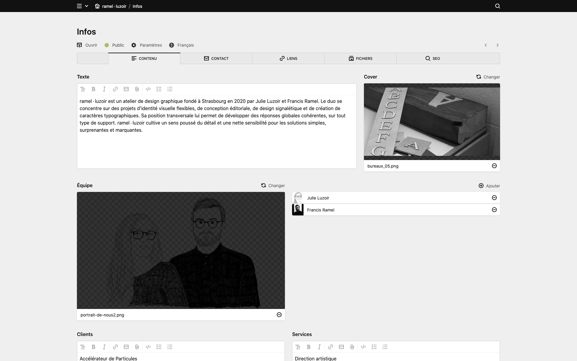 Panel screenshot of ramel-luzoir.com