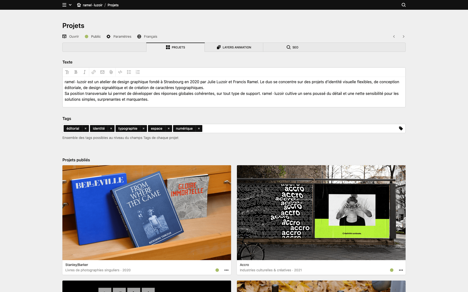 Panel screenshot of ramel-luzoir.com