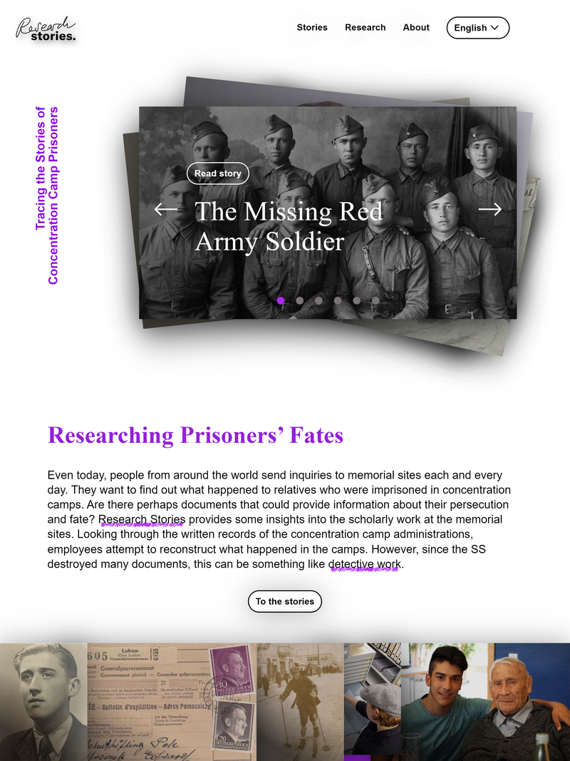Screenshot of researchstories.net/en