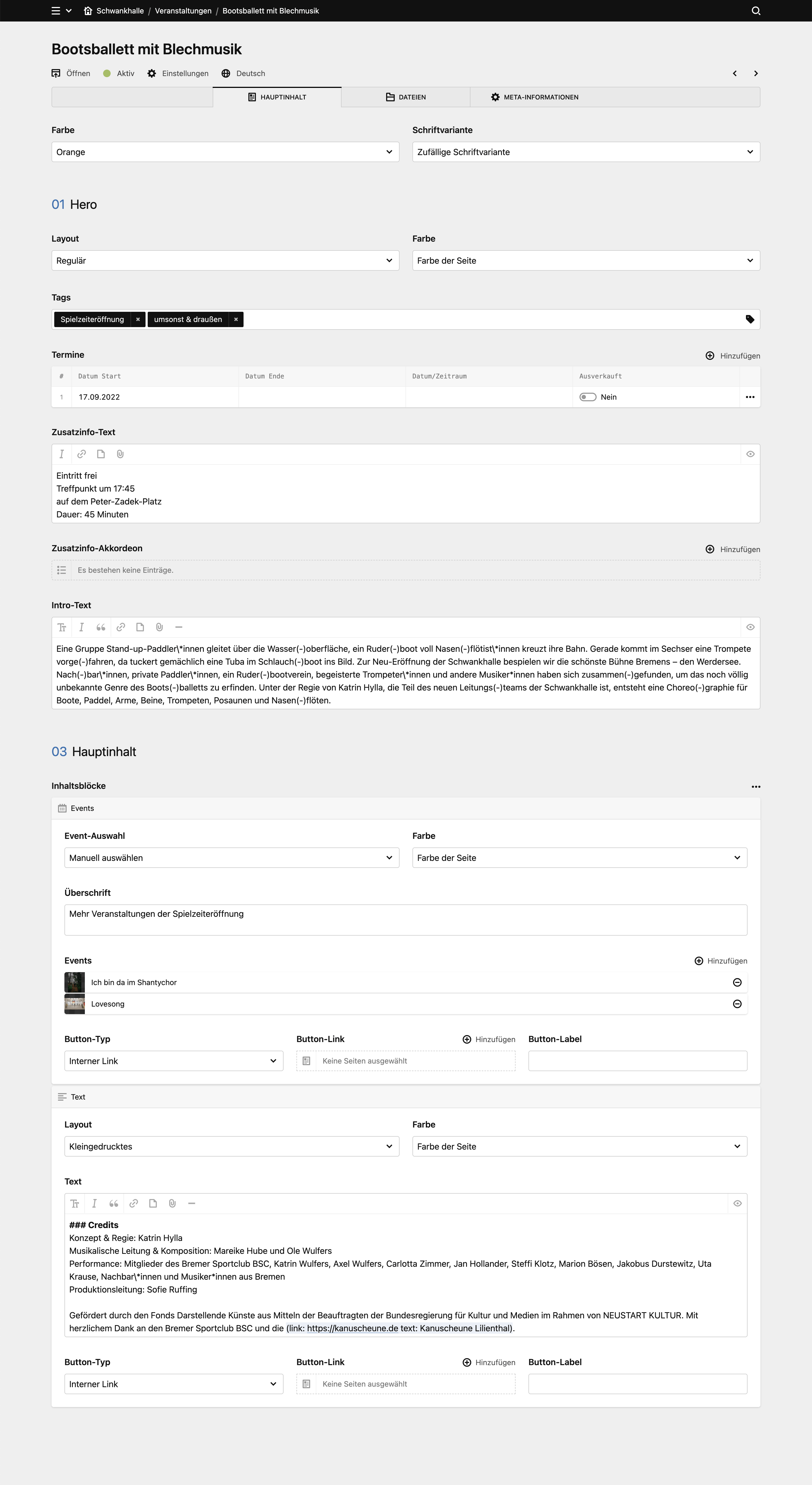 Panel screenshot of schwankhalle.de