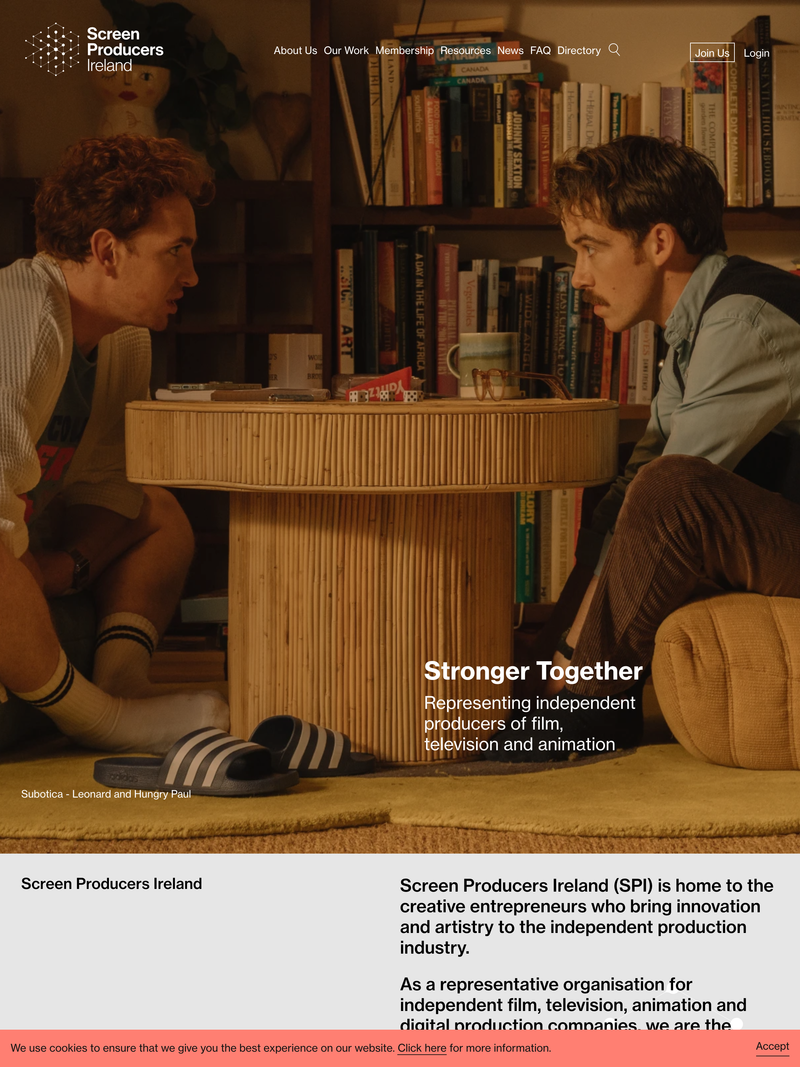 Screenshot of screenproducersireland.com