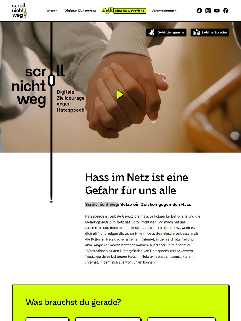 Screenshot of scrollnichtweg.de
