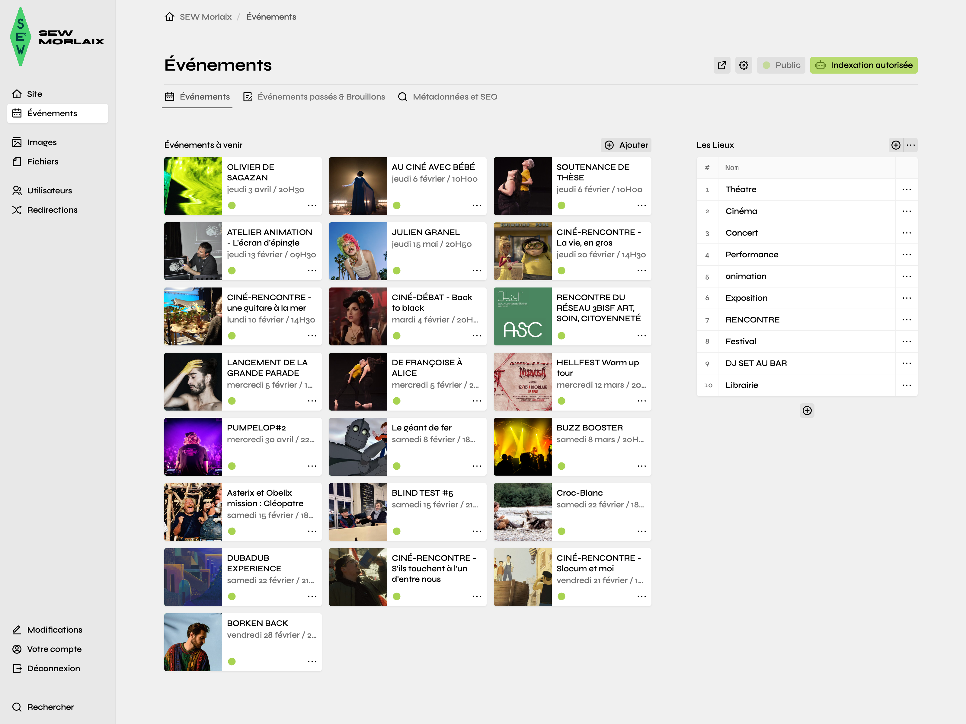 Panel screenshot of sew-morlaix.com
