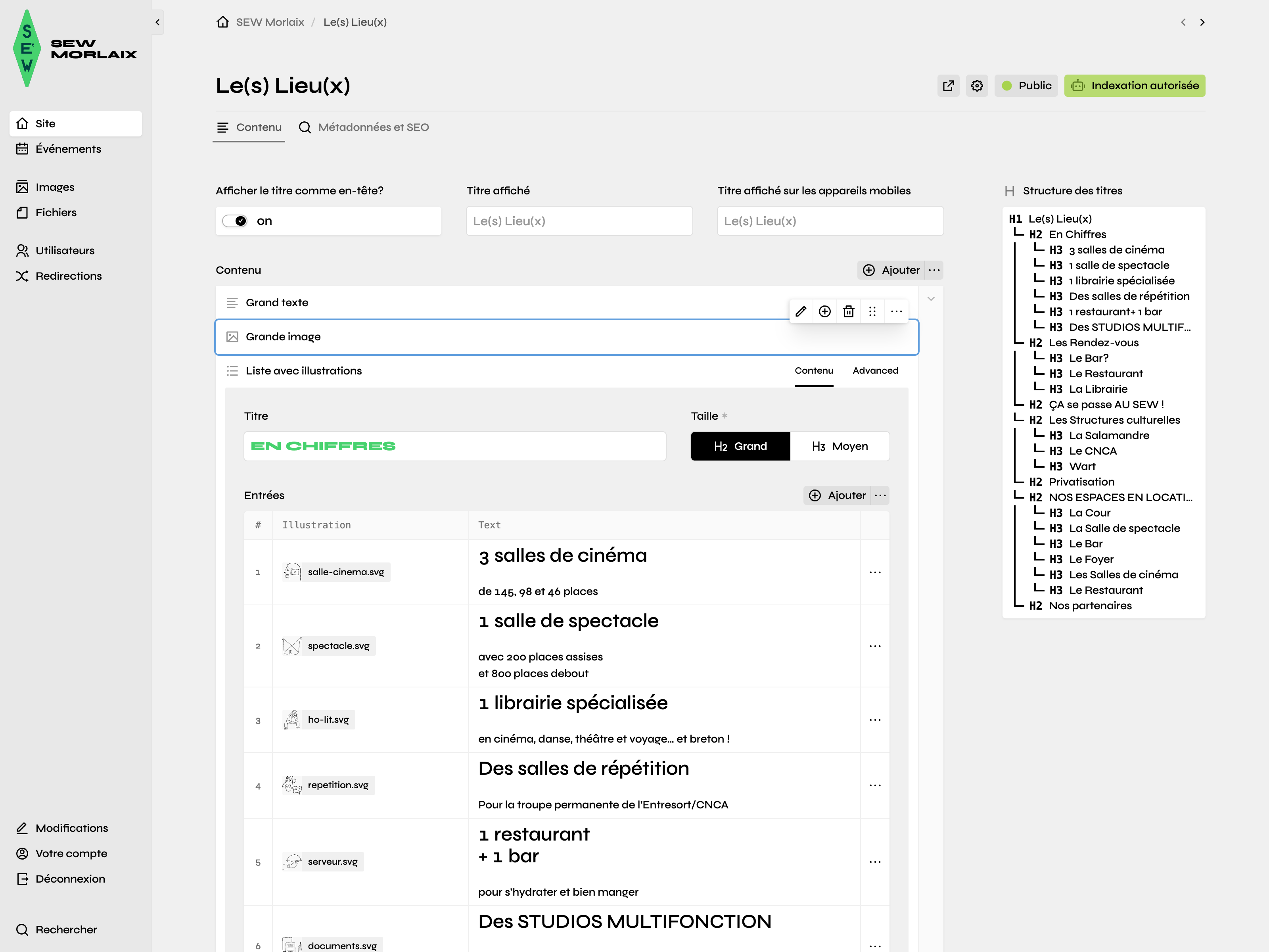 Panel screenshot of sew-morlaix.com