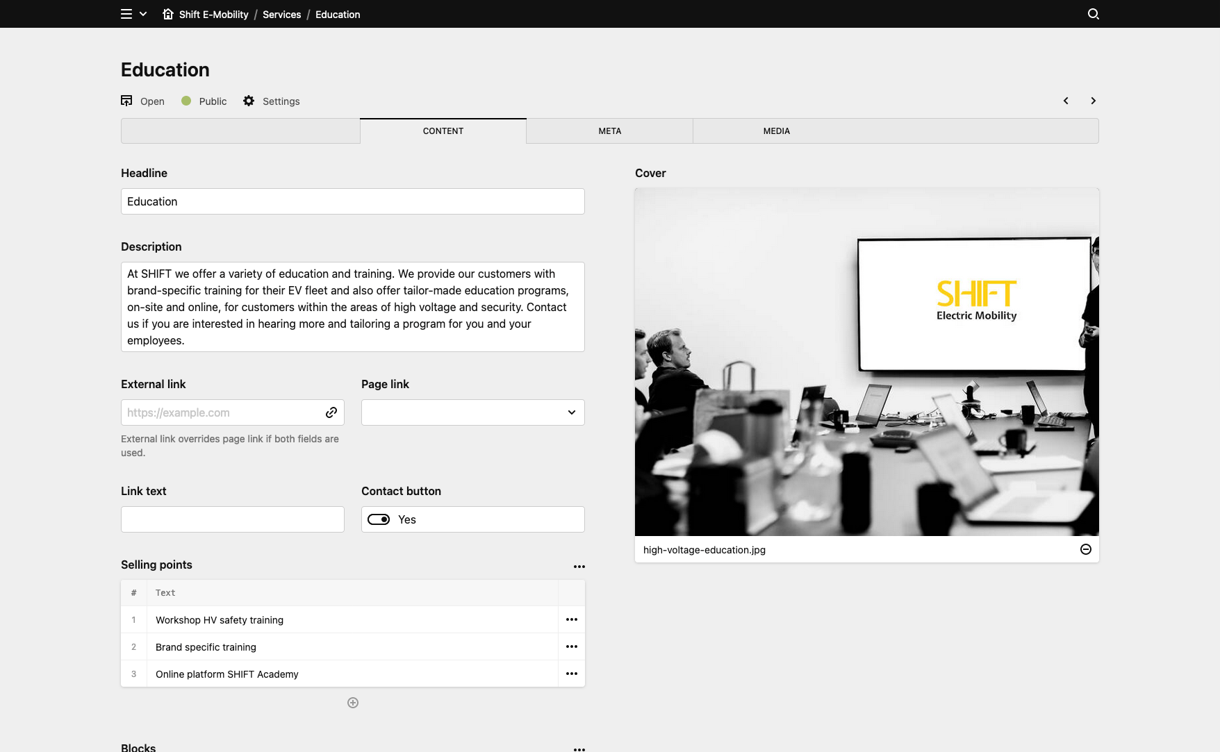 Panel screenshot of shiftemobility.com