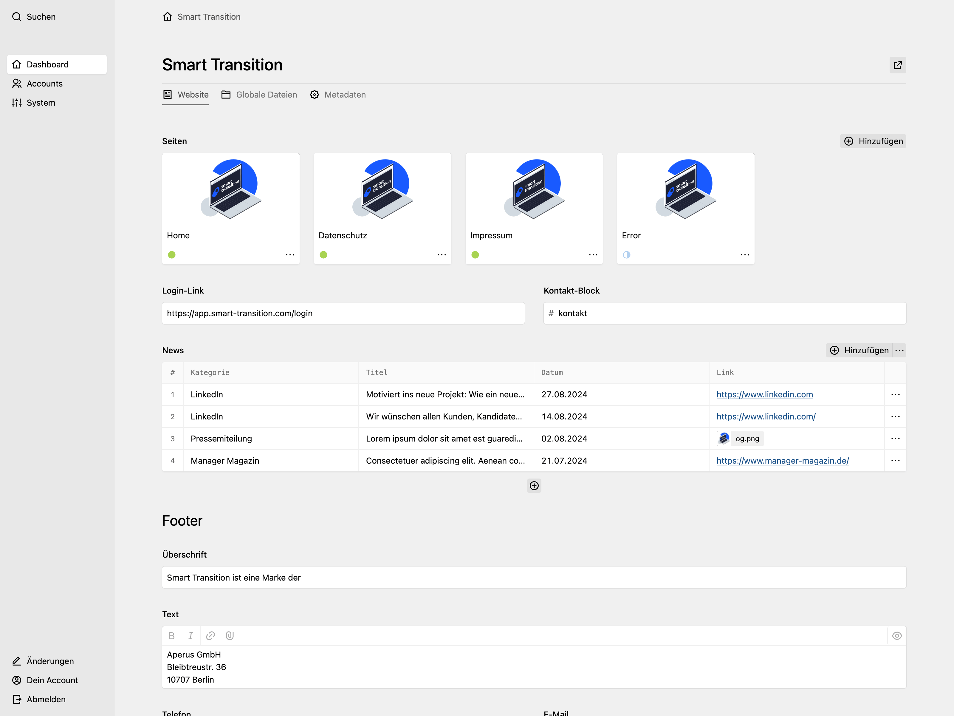 Panel screenshot of smart-transition.com