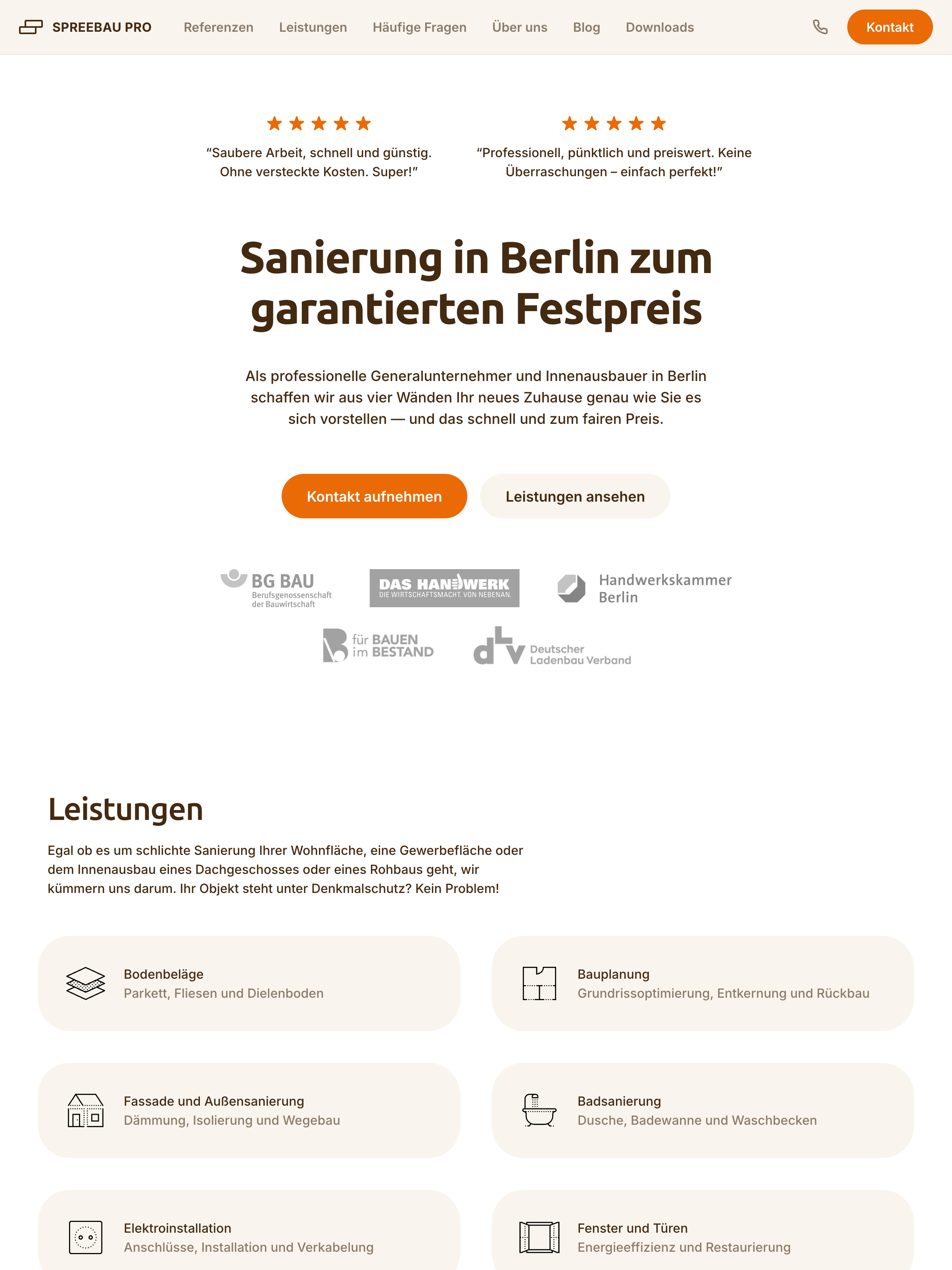 Screenshot of spreebaupro.de