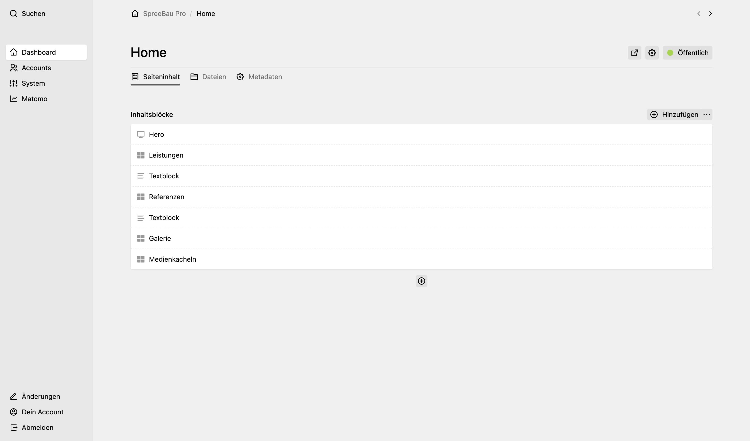 Panel screenshot of spreebaupro.de
