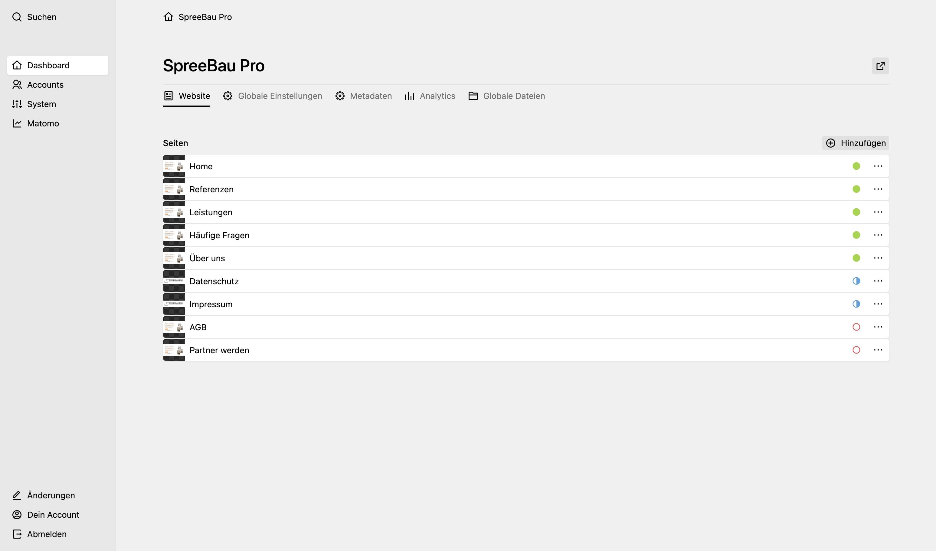 Panel screenshot of spreebaupro.de