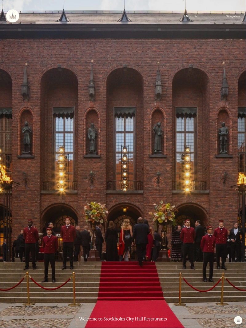 Screenshot of stadshusrestauranger.se
