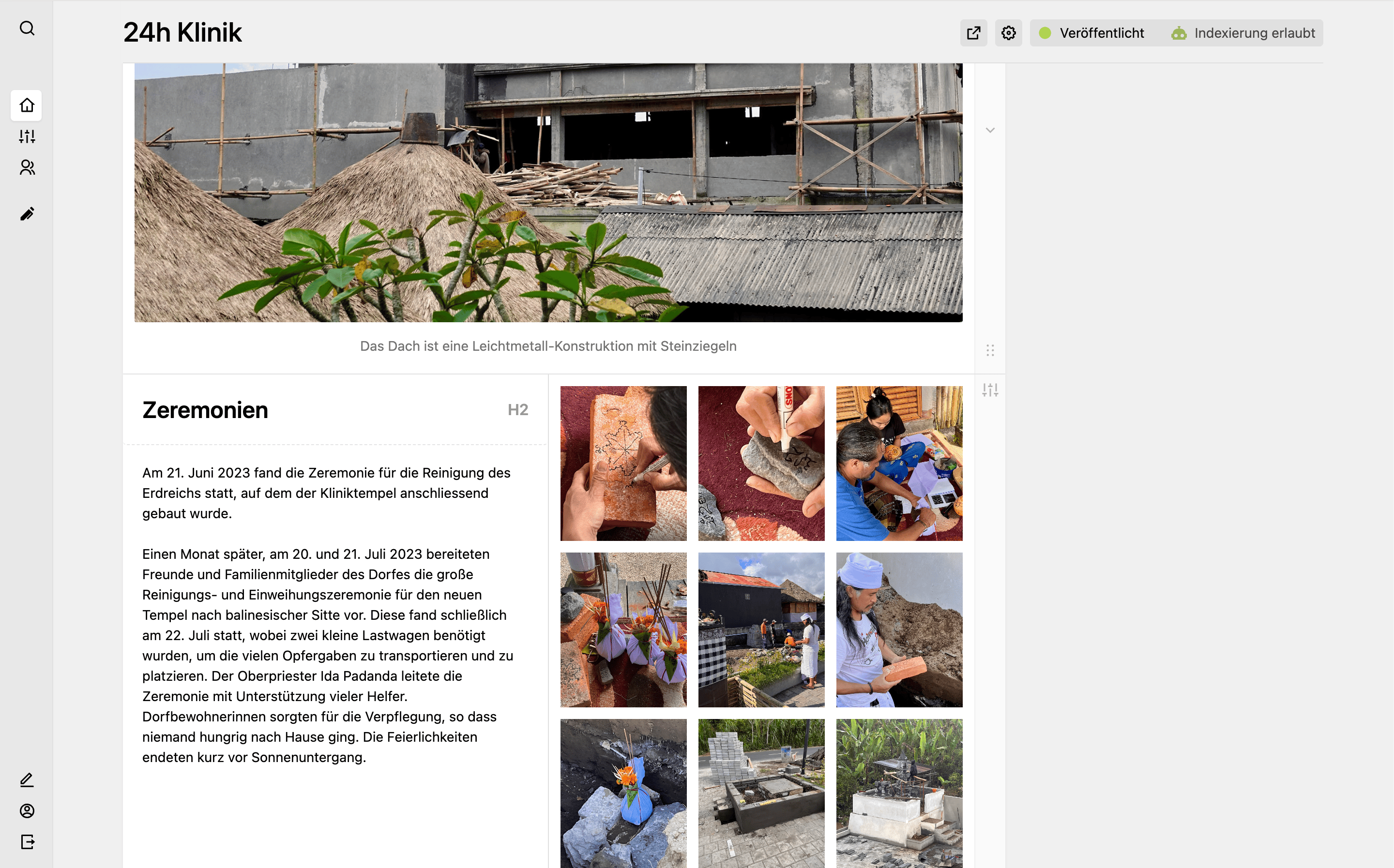 Panel screenshot of starlightfoundation.ch