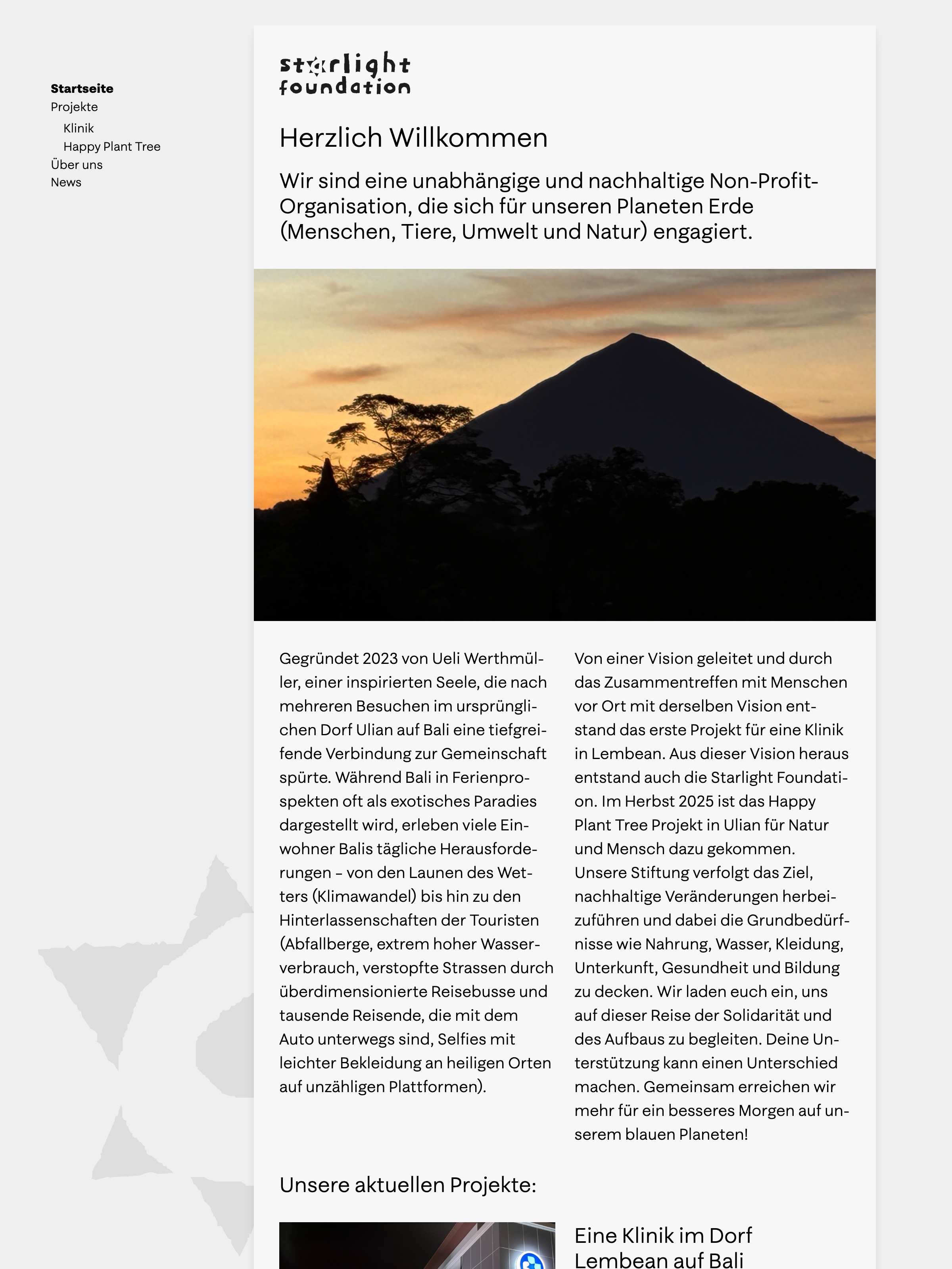 Screenshot of starlightfoundation.ch