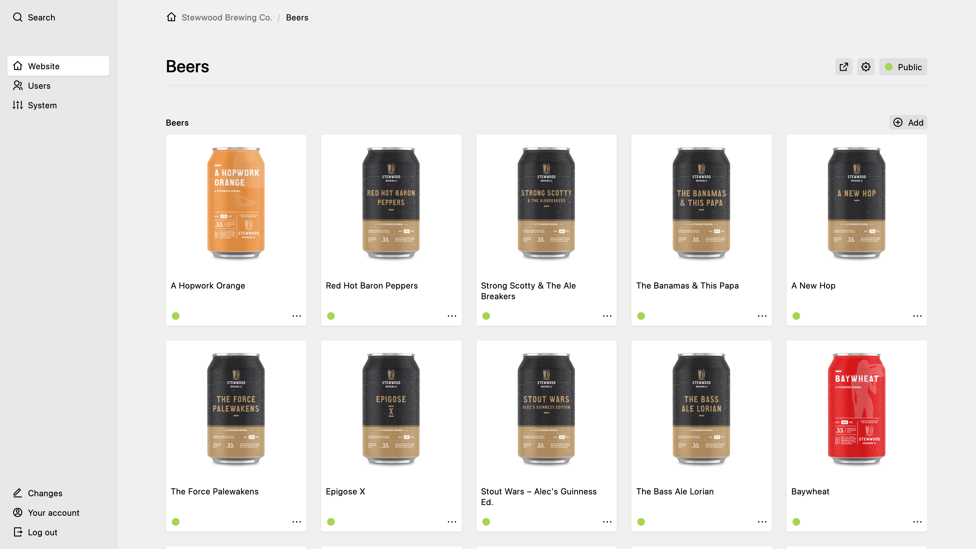 Panel screenshot of stewwood-brewing.de