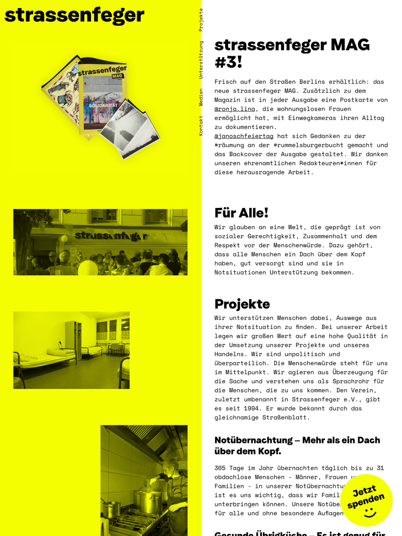 Screenshot of strassenfeger.org
