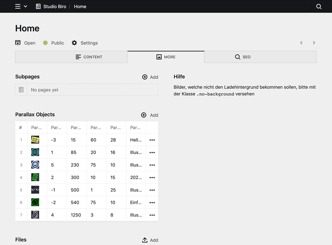 Panel screenshot of studio-biro.de