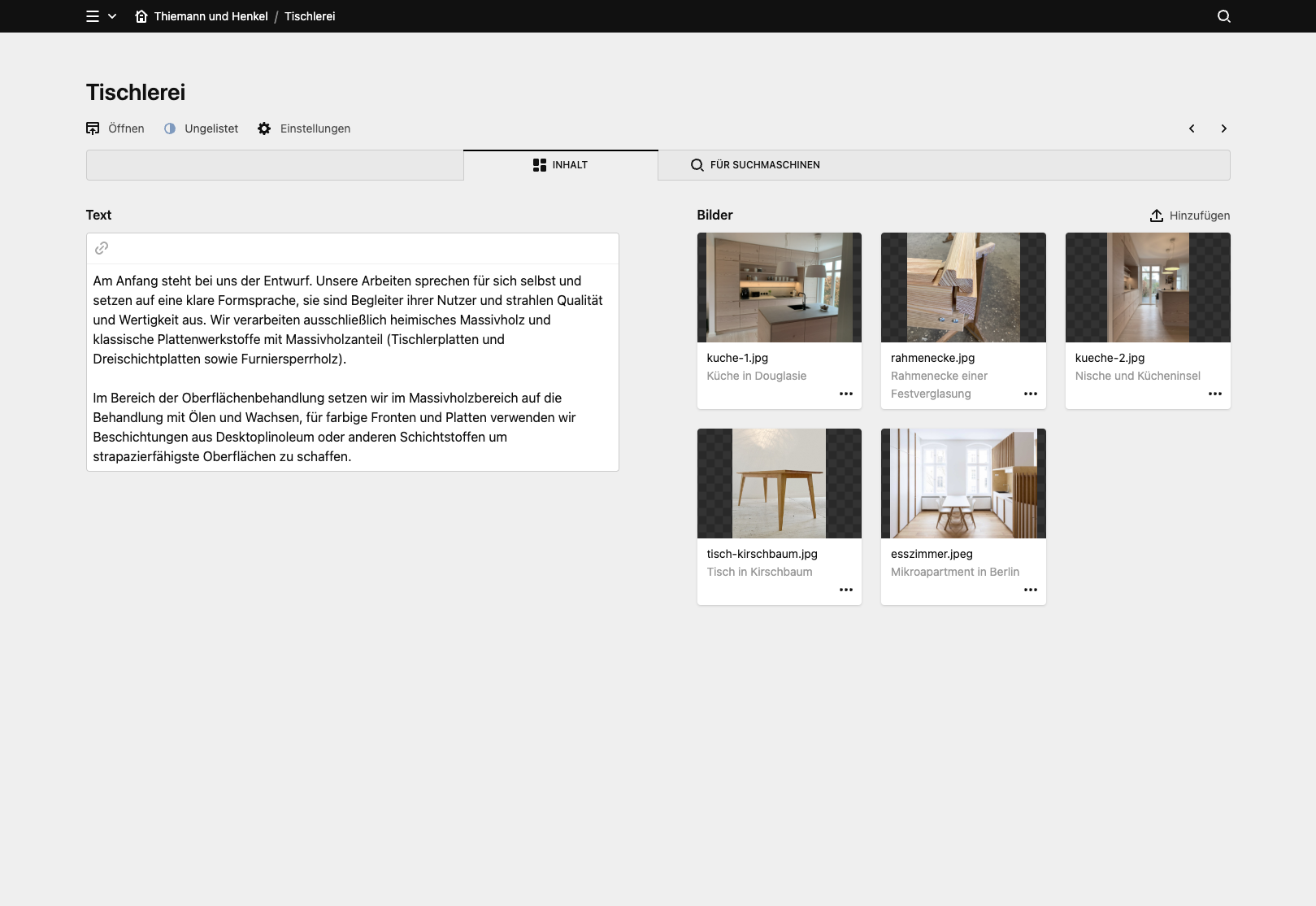 Panel screenshot of thiemannundhenkel.de