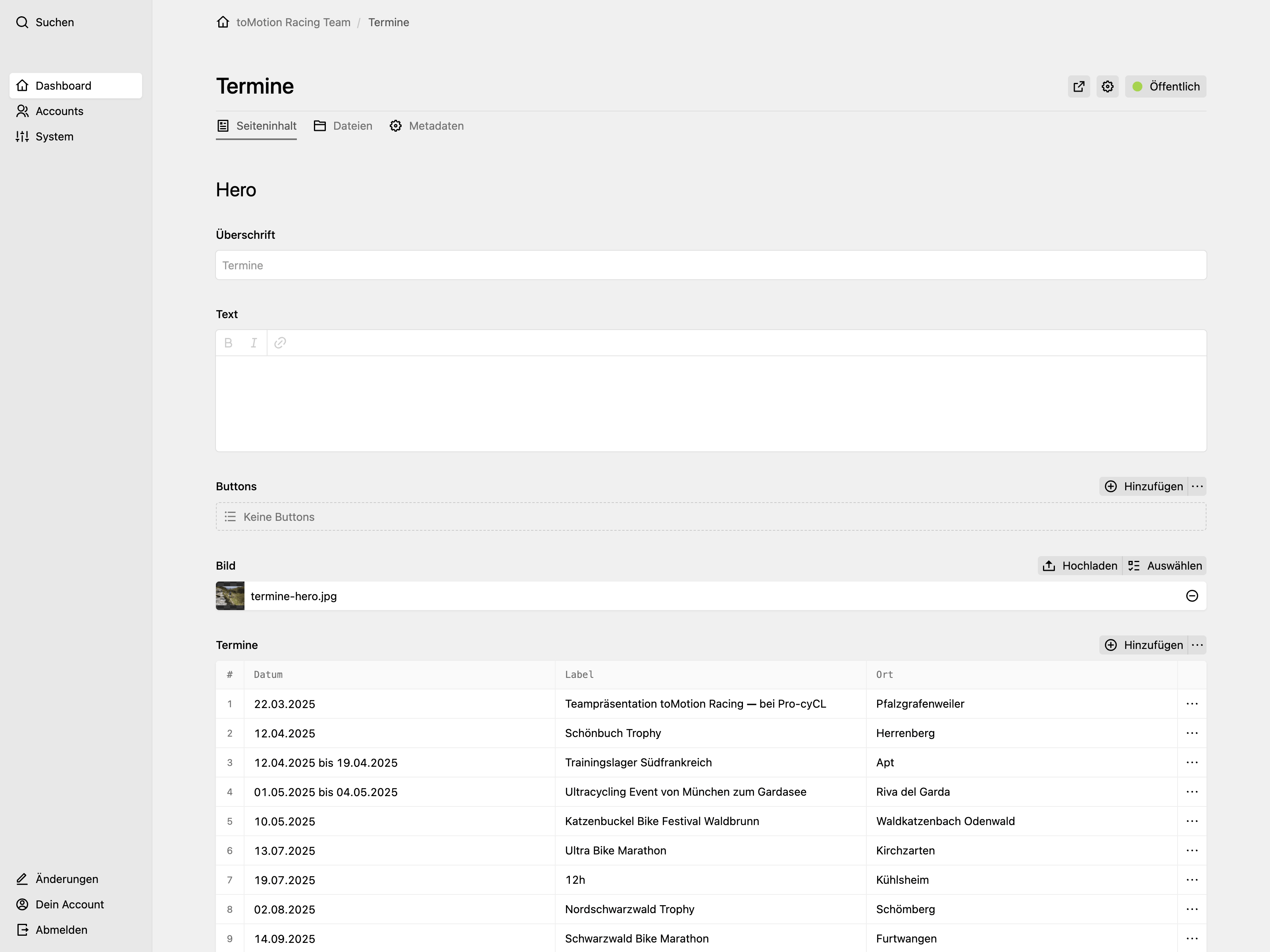 Panel screenshot of tomotion-racing.de