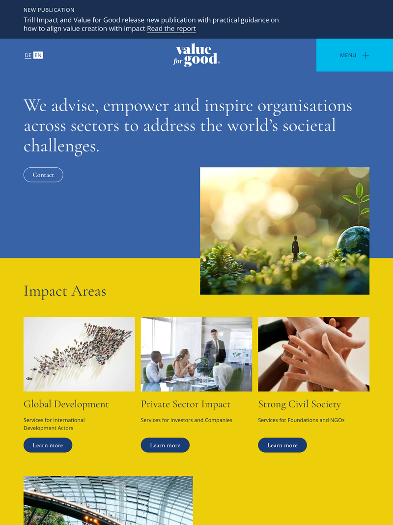 Screenshot of valueforgood.com