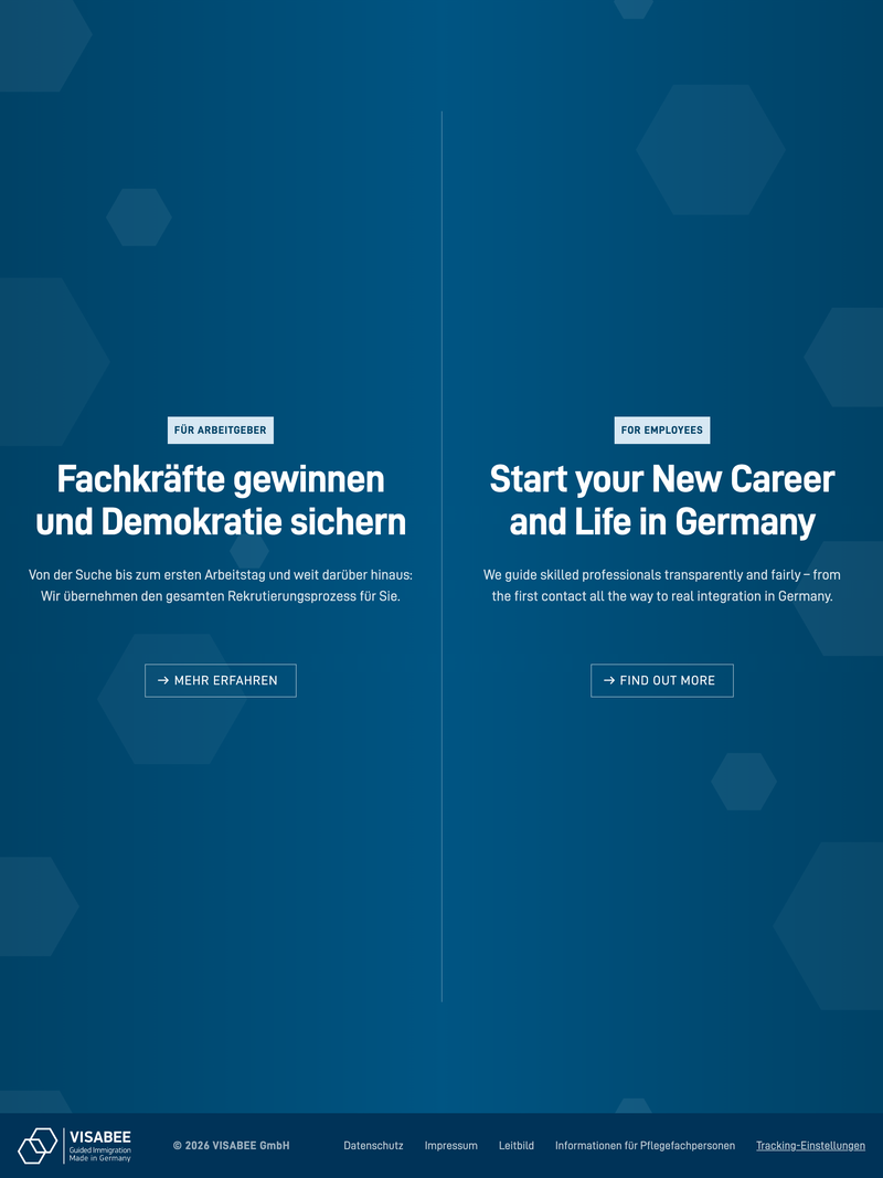 Screenshot of visabee.de