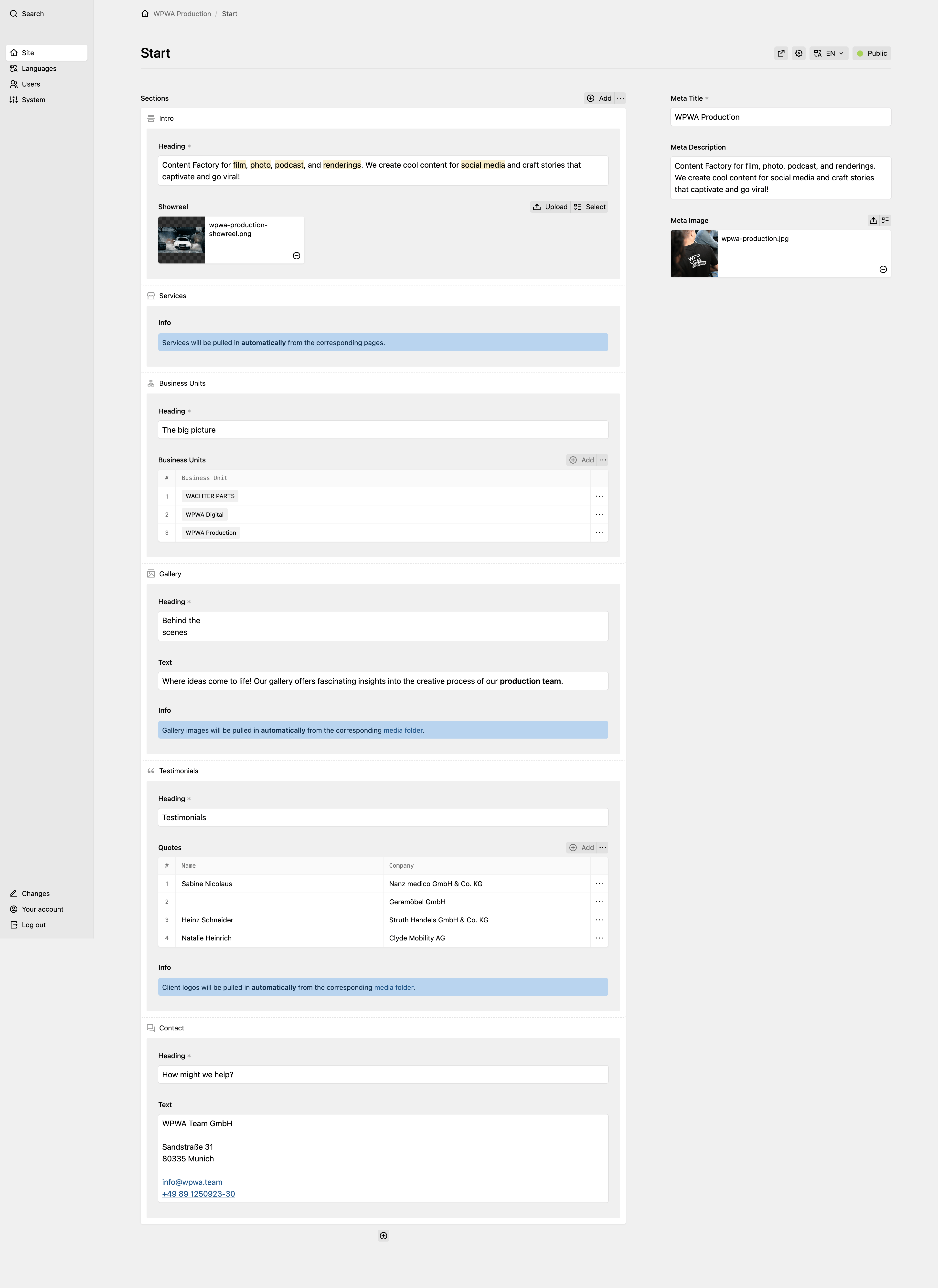 Panel screenshot of wpwa.pro