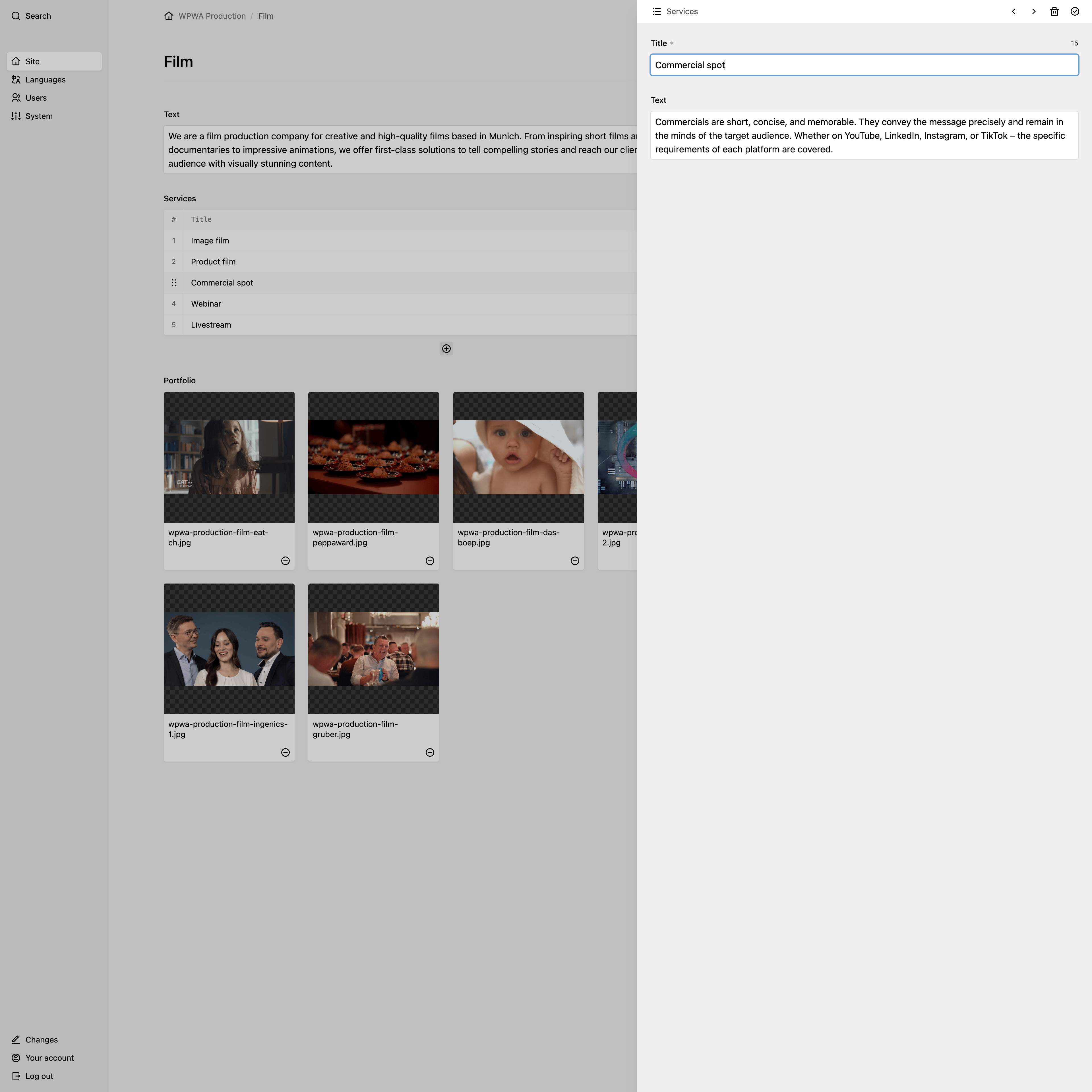Panel screenshot of wpwa.pro
