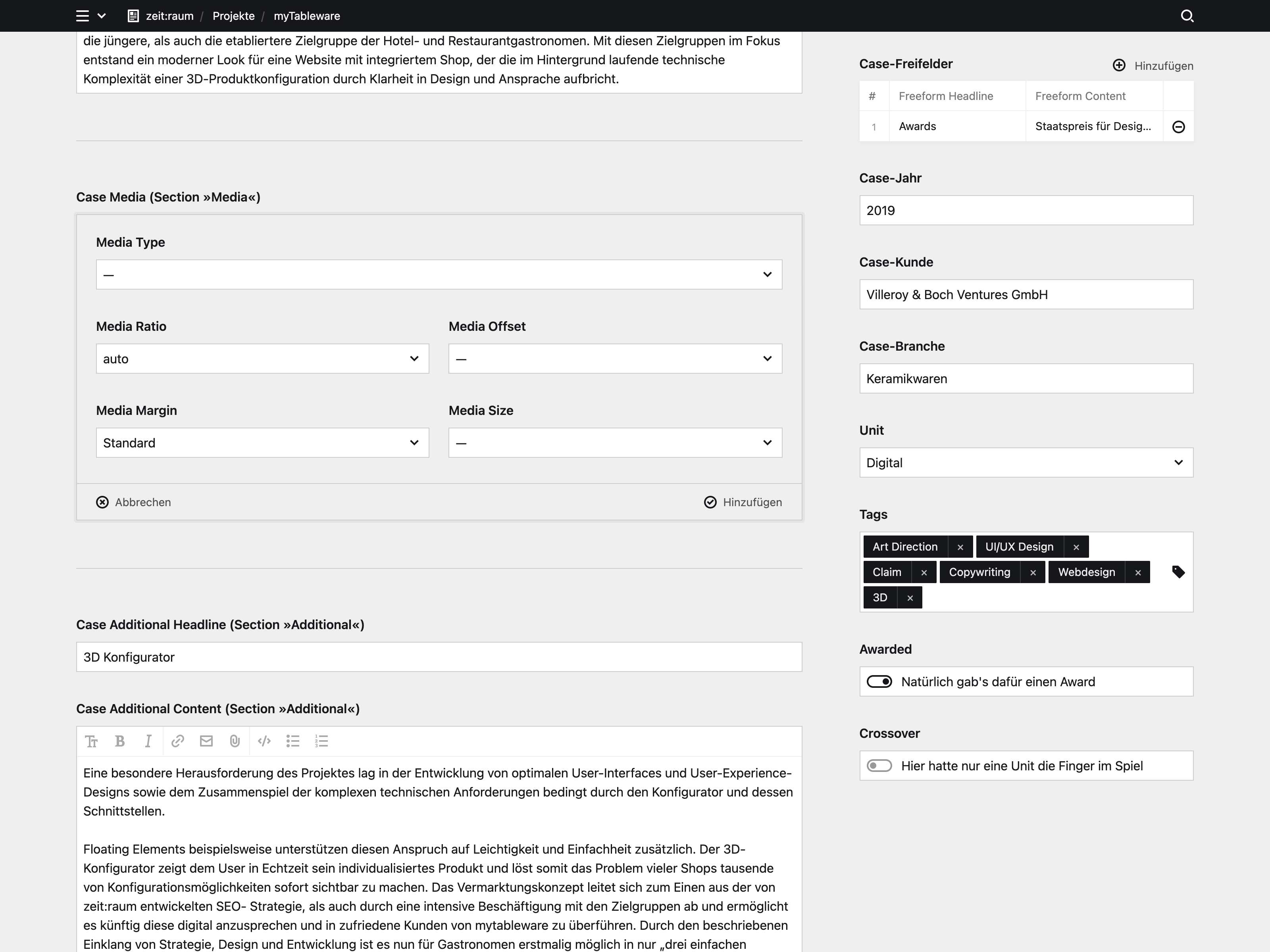 Panel screenshot of zeitraum.com
