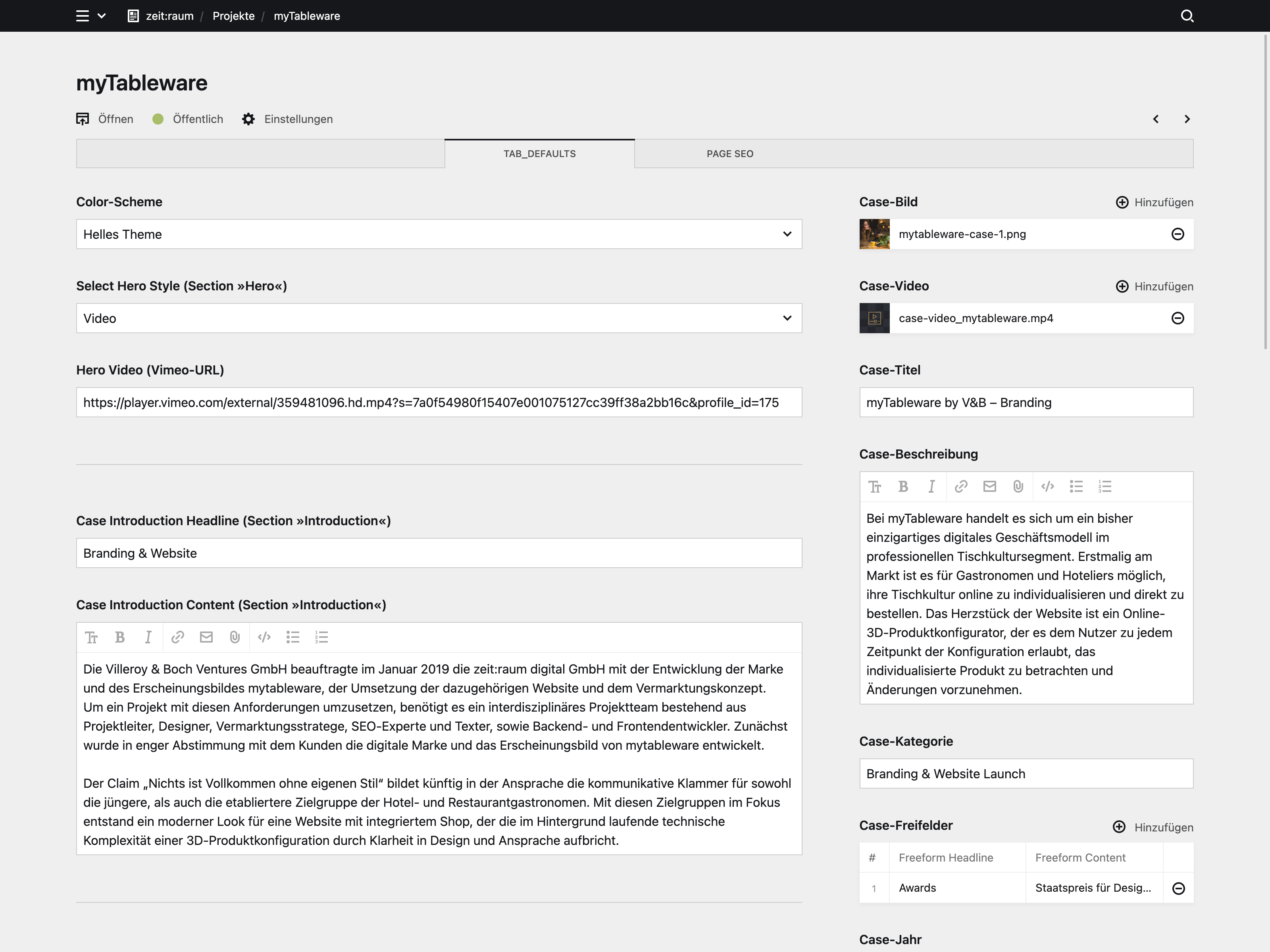 Panel screenshot of zeitraum.com