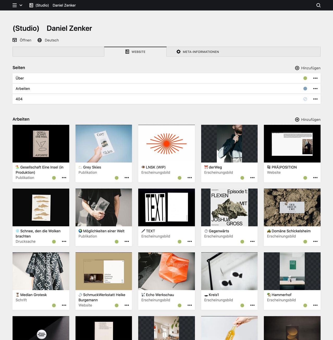 Panel screenshot of zenkerdaniel.de