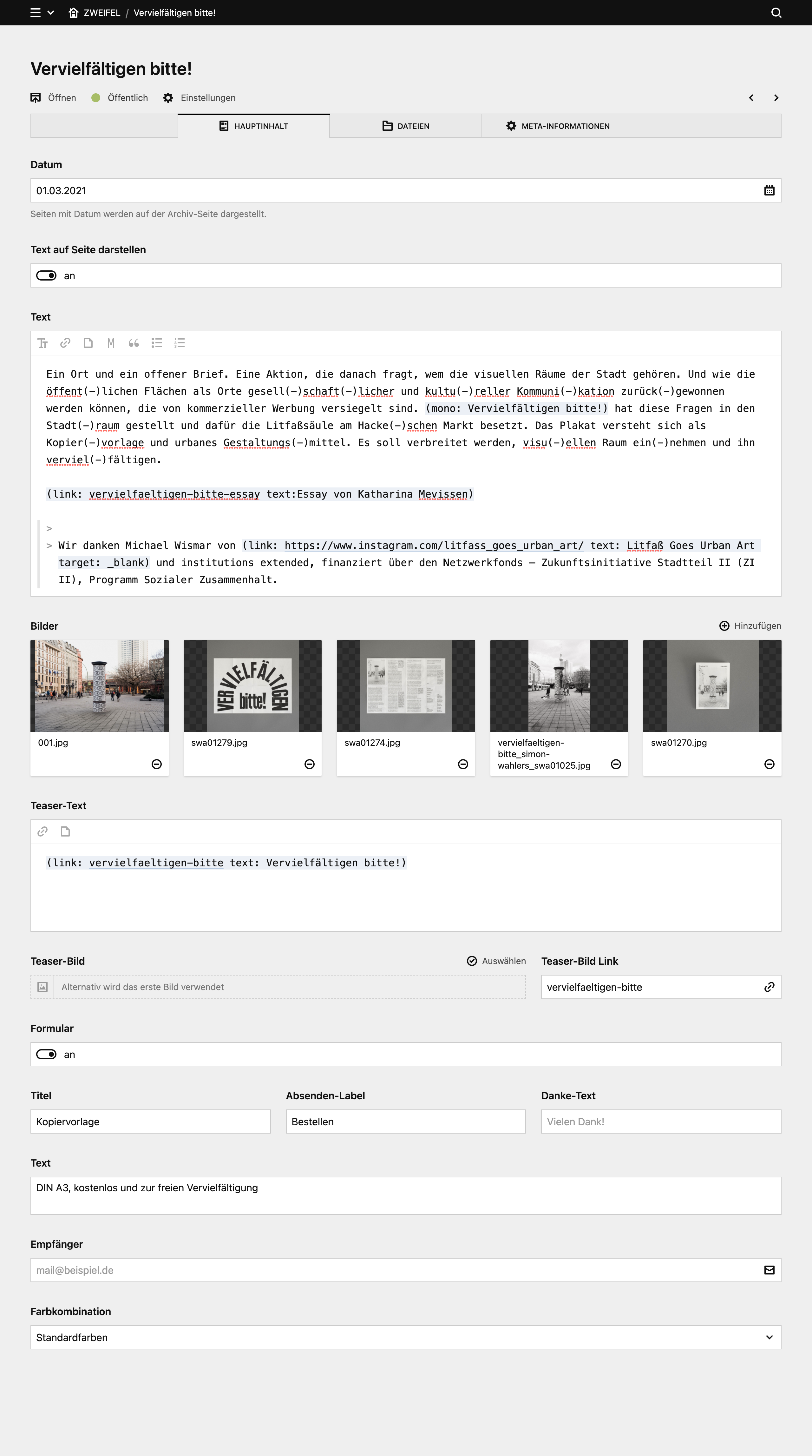 Panel screenshot of zweifel.jetzt