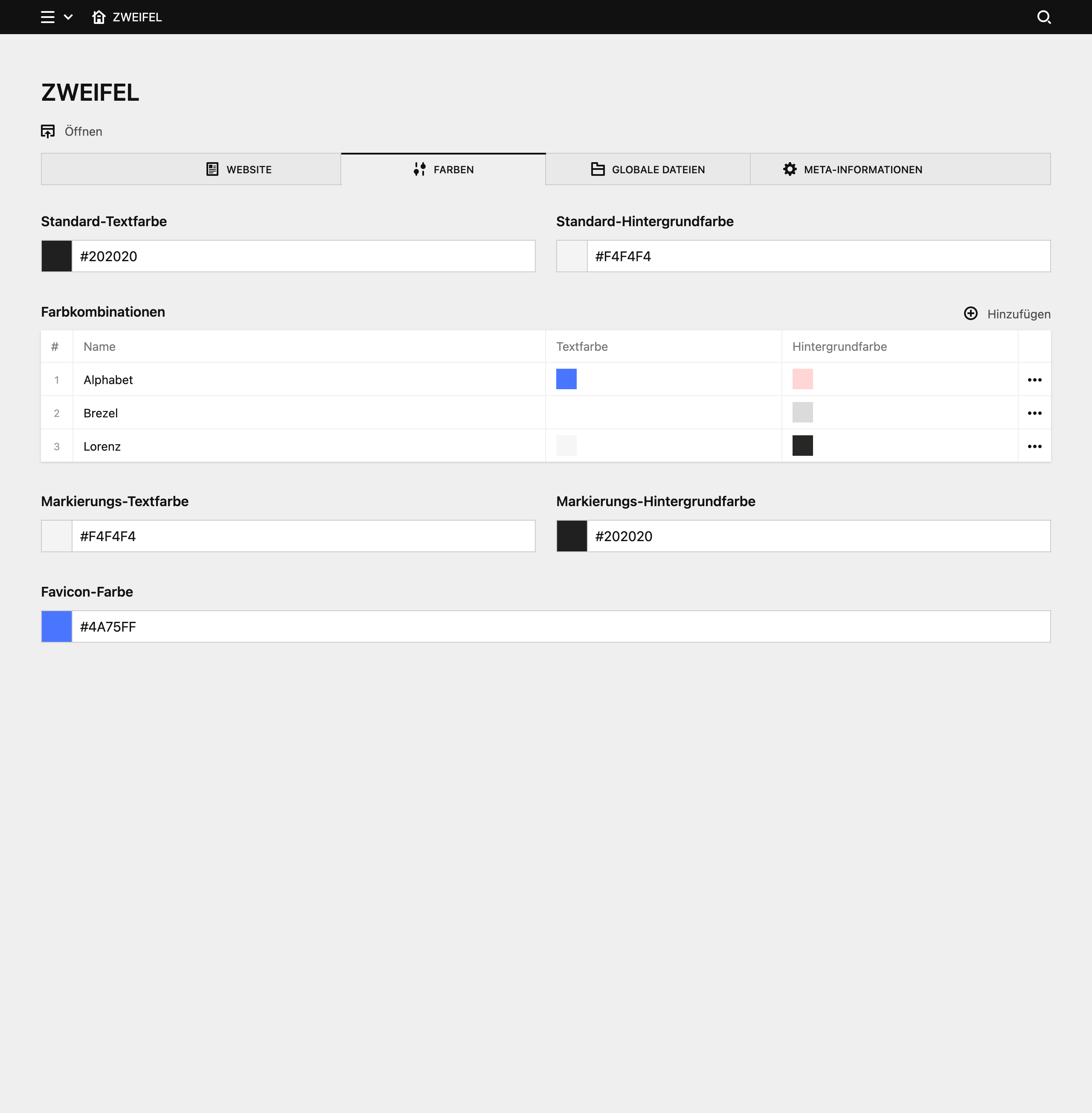 Panel screenshot of zweifel.jetzt