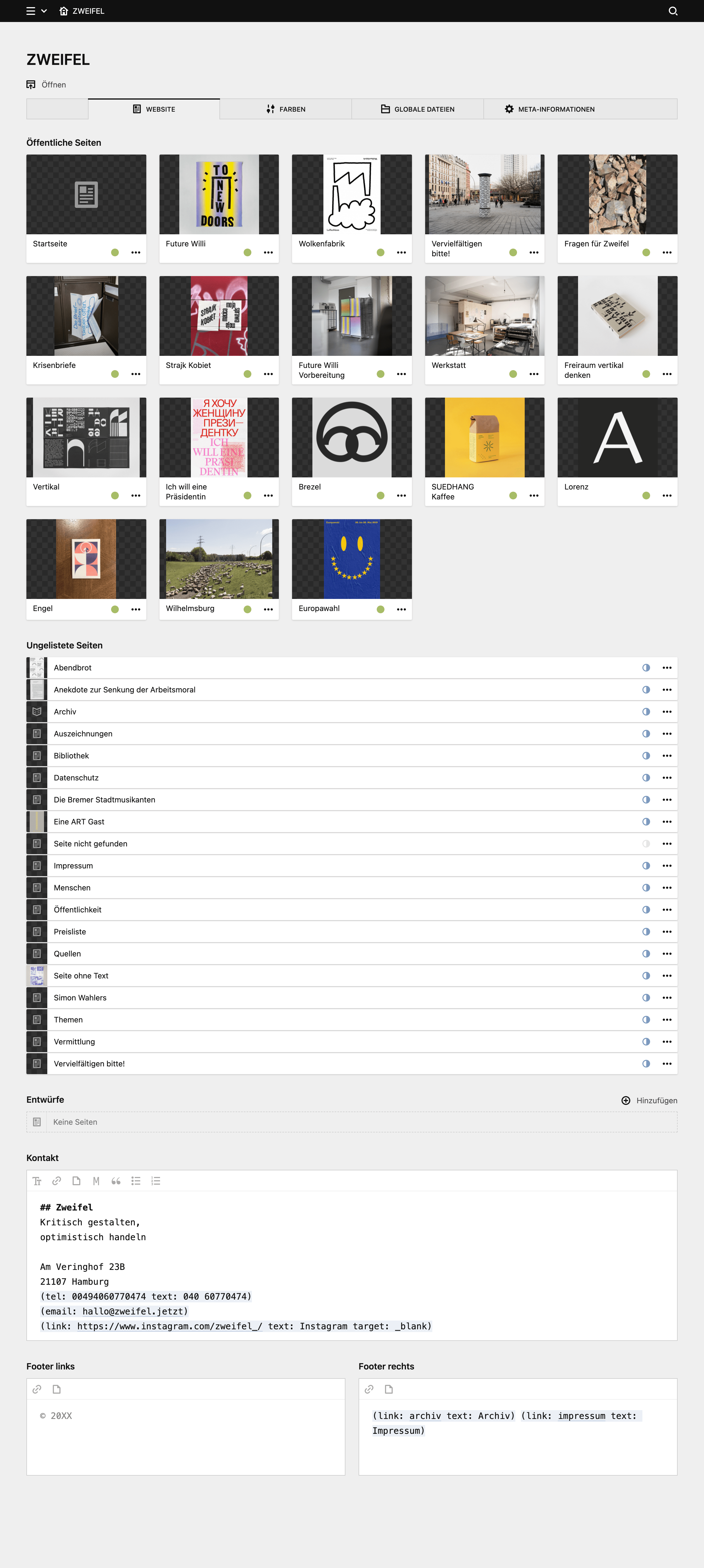 Panel screenshot of zweifel.jetzt