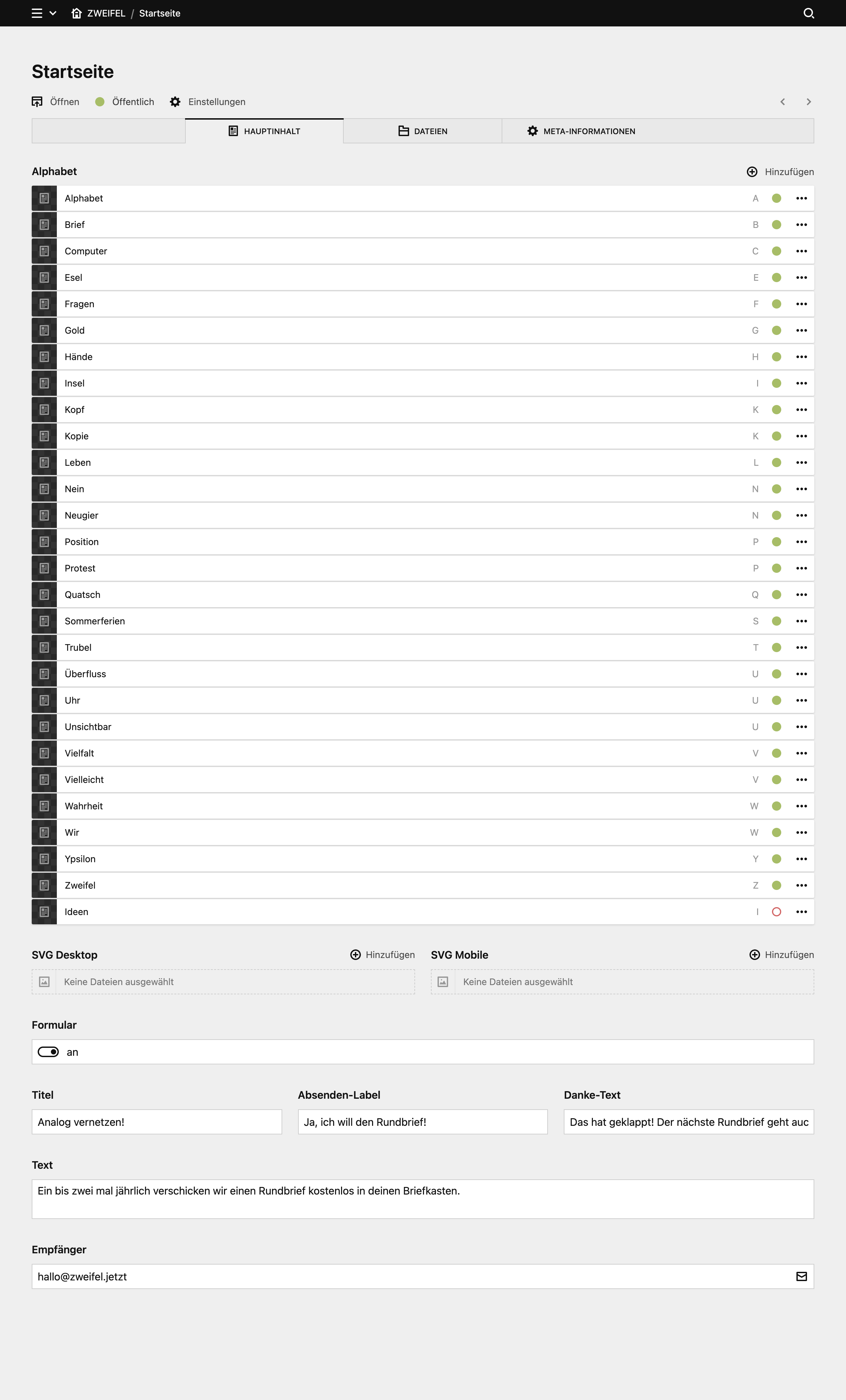 Panel screenshot of zweifel.jetzt