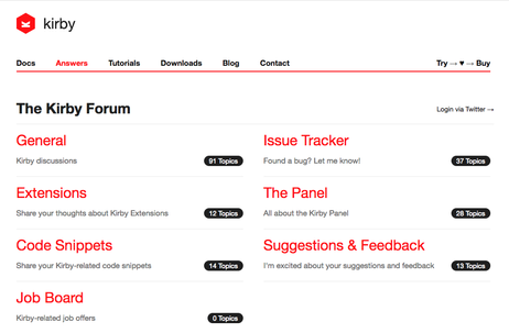 The first Kirby forum