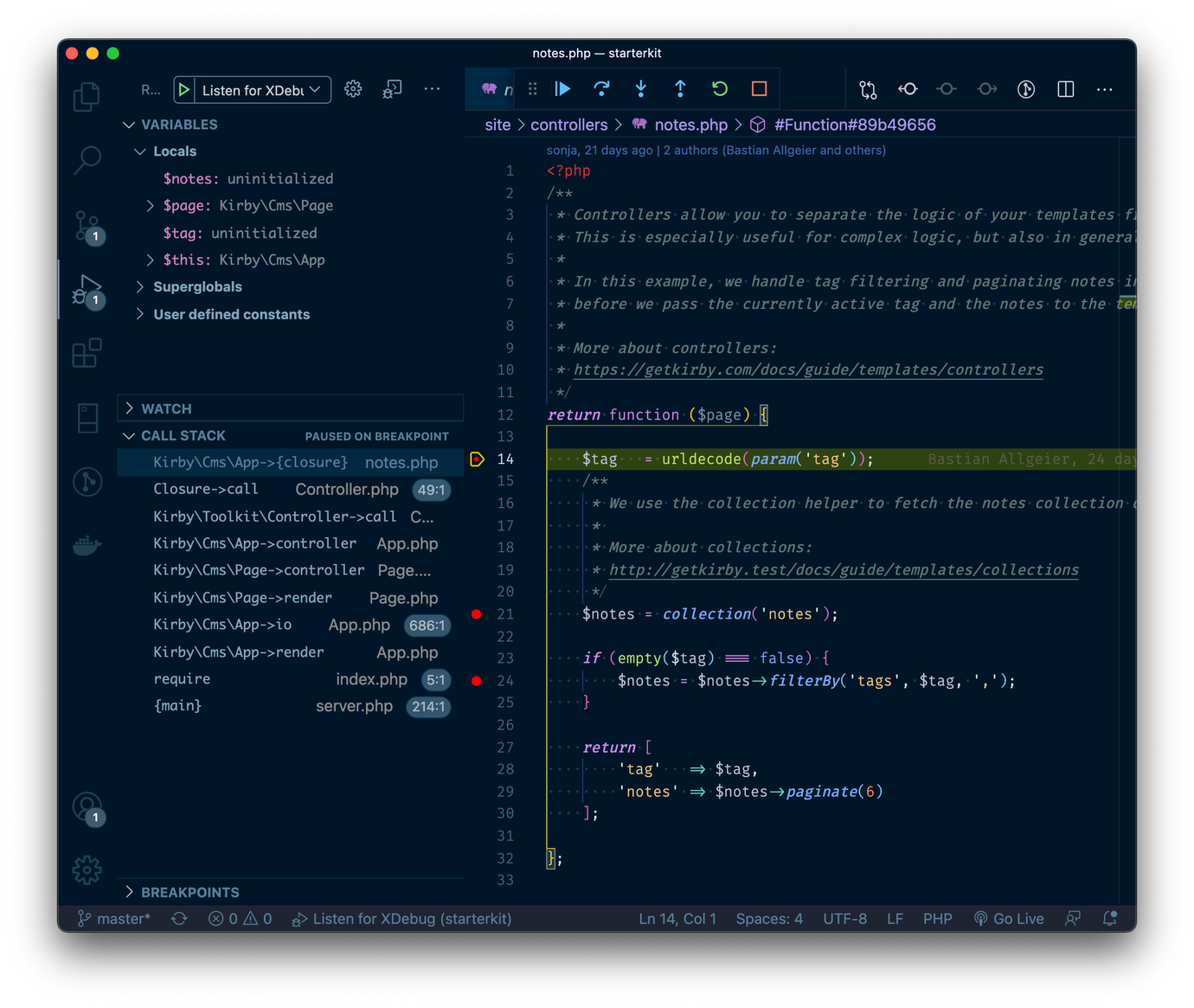 Debugging with Xdebug | Kirby CMS