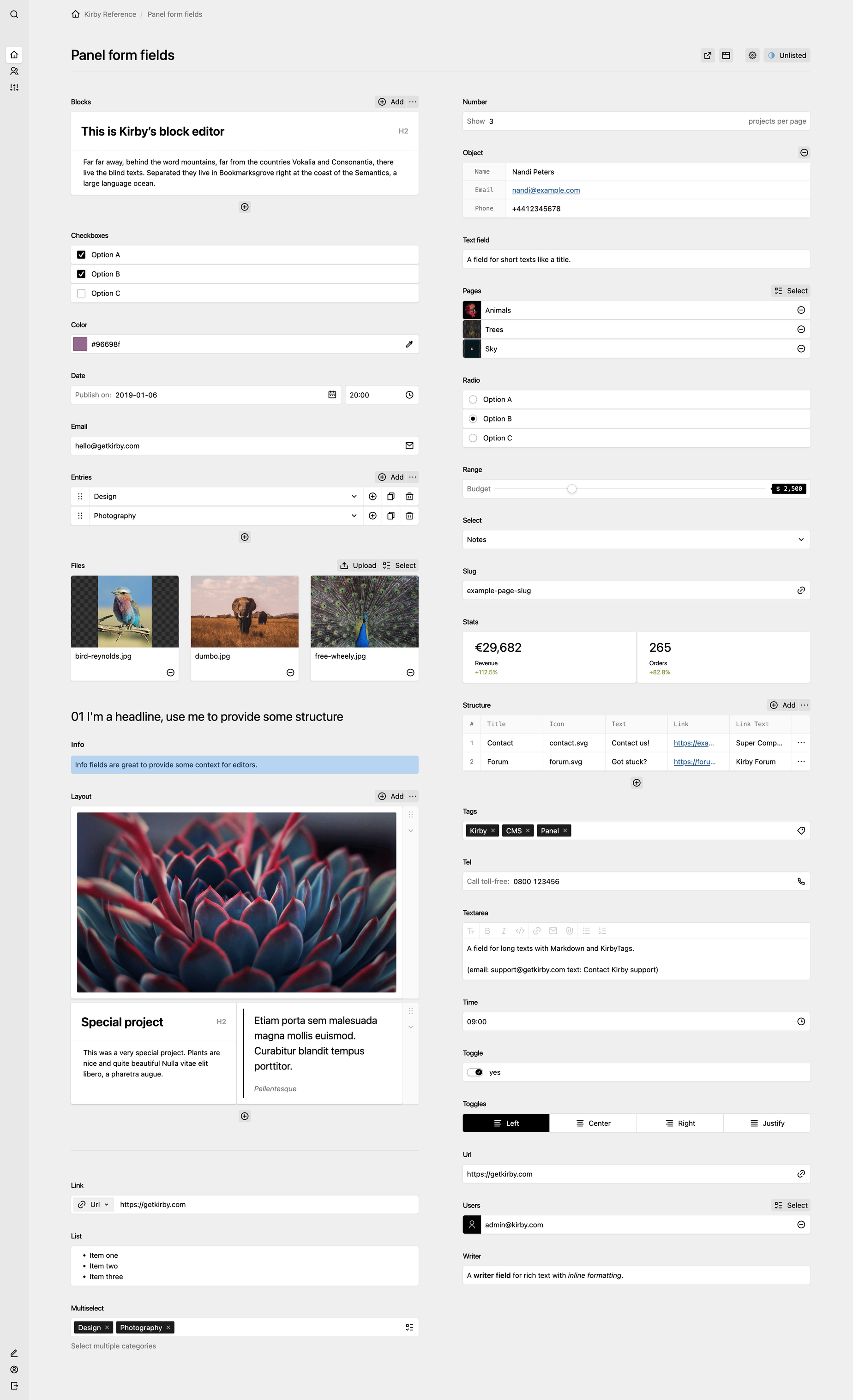 Fields | Kirby CMS