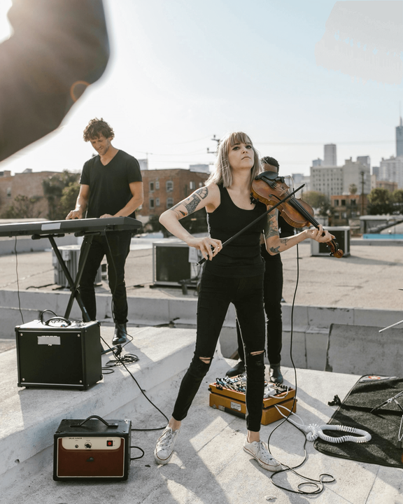 A photo of a band practicing