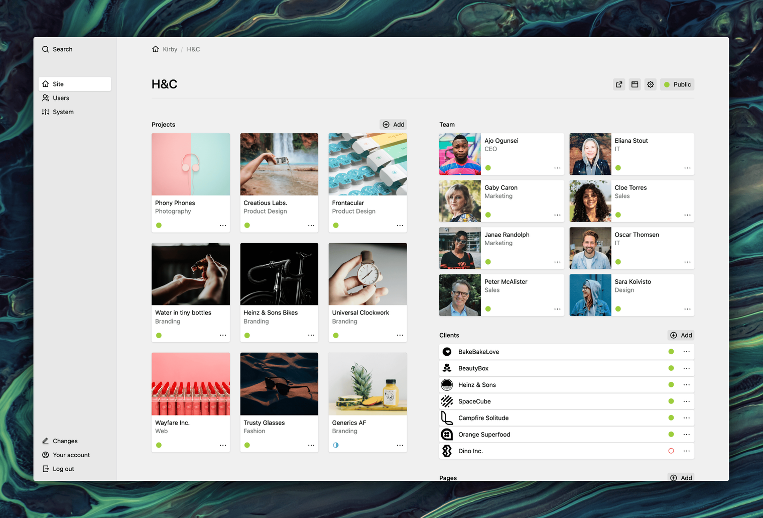 Panel screenshot for: Your company