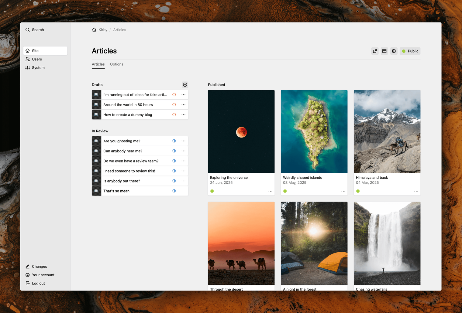 Panel screenshot for: Your magazine