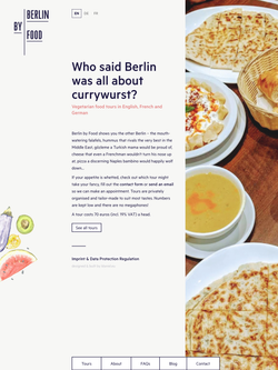 Screenshot of the Berlin by Food website