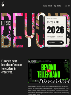 Screenshot of the Beyond Tellerrand website