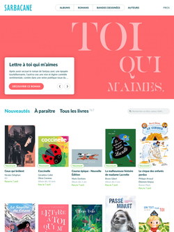 Screenshot of the &Eacute;ditions Sarbacane website