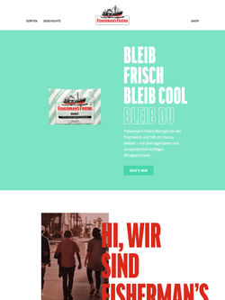 Screenshot of the Fisherman&rsquo;s Friend website