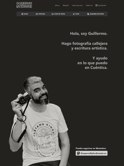 Screenshot of the Guillermo Latorre website