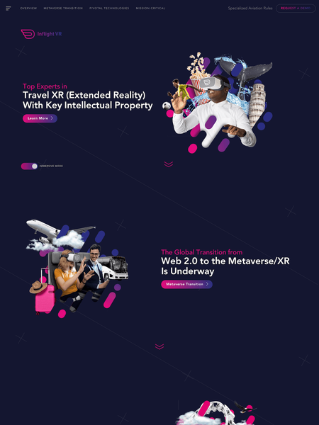 Screenshot of the Inflight VR website